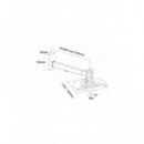 Reflecta Vesta 120RA Soporte de Pared para Proyector, Ajustable 80-120 cm, Plata