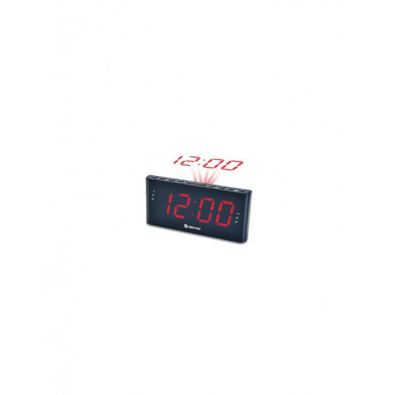 Reloj Despertador Denver CPR-710 Digital, Proyecta la Hora, Negro