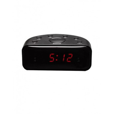 Radio Reloj Digital Denver CR-430 con Pantalla LED Roja y Alarma Negro