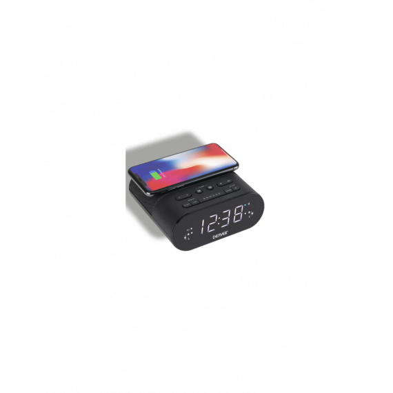 Radio Reloj Despertador Denver CRQ-107, Color Negro