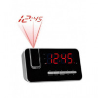Radio Reloj DENVER CRP-618 con Proyección, Radio Fm y Alarma, Negro