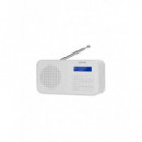 Radio Despertador Denver DAB-42, 1W, Blanco