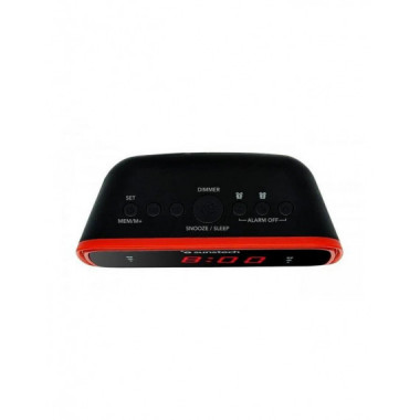 Radio Despertador Sunstech FRD60, Color Rojo
