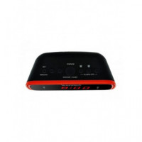 Radio Despertador SUNSTECH FRD60, Color Rojo