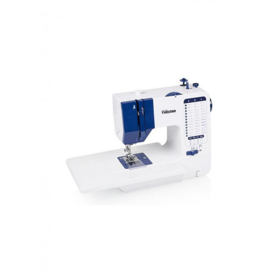 Máquina de Coser Eléctrica Tristar con 38 Patrones, Mesa Removible e Iluminación LED - Blanco
