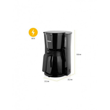 Cafetera de Goteo Tristar CM-1285 1L, 900W, Doble Pared, Antigoteo, Negra