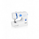 Máquina de Coser Eléctrica Tristar SM-6000, 14 Puntadas, Enhebrador Automático, Blanco