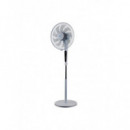 Ventilador de Pie Artico SYVLP41RM 16", 60W, 9 Aspas, Bluetooth, Digital, Blanco