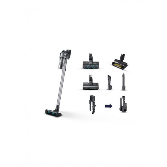 Aspiradora de Mano Samsung Jet 75 Complete VS20B75ACR5, Sin Bolsa, Plata