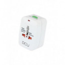 Adaptador de Viaje Universal DCU EU/UK/USA/AUS Blanco