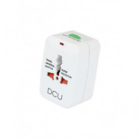 Adaptador de Viaje Universal DCU EU/UK/USA/AUS Blanco