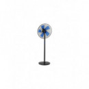Ventilador de Pie Taurus Boreal 16C Elegance, 3 Velocidades, 60W, 40cm Negro/Azul