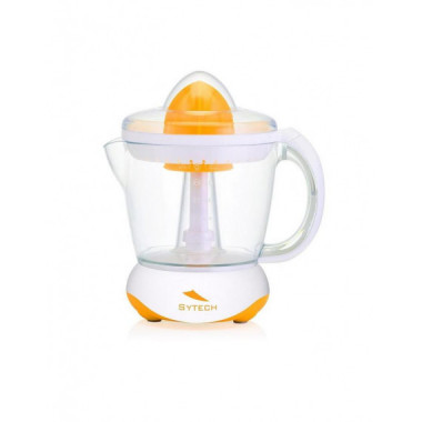 Exprimidor El&eacute;ctrico Sytech SYEX05N, 1L, Rotaci&oacute;n 2 Sentidos, 40W, Blanco/Naranja
