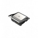 Plancha Grill Sytech PN12 Panini, Acero Inoxidable, Placas Onduladas, Apertura 180º, 2200W