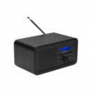 Radio DAB+ Denver DAB-30B Black, FM, con Pantalla LCD y Antena Telescópica, Color Negro