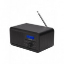 Radio DAB+ Denver DAB-30B Black, FM, con Pantalla LCD y Antena Telescópica, Color Negro