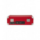 Tocadiscos Denver VPL-120 con Maletín y Altavoces, Rojo