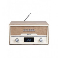 Radio Dab+/fm DENVER MDA-525LW BLUETOOTH Madera Clara