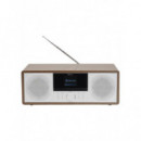 Denver MIR-270DW, Altavoz con DAB+, WiFi, Bluetooth, USB, Madera Oscura