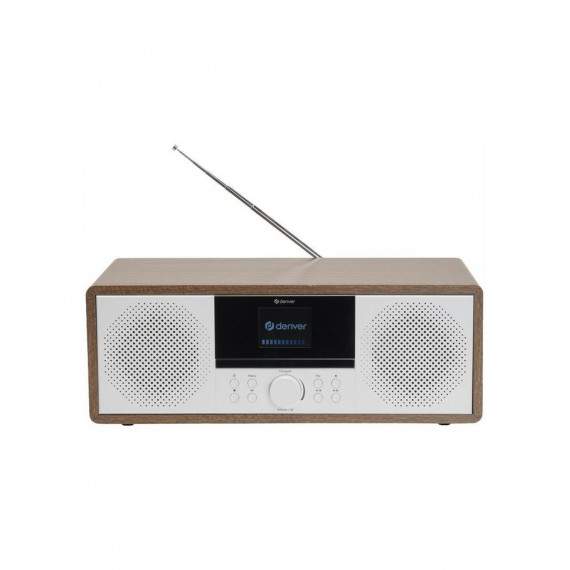 Denver MIR-270DW, Altavoz con DAB+, WiFi, Bluetooth, USB, Madera Oscura