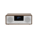 Denver MIR-270DW, Altavoz con DAB+, WiFi, Bluetooth, USB, Madera Oscura
