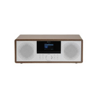 DENVER MIR-270DW, Altavoz con Dab+, Wifi, Bluetooth, Usb, Madera Oscura