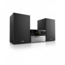 Microcadena Philips MCM2300/12 con USB, Radio FM y Reproductor CD, Negra