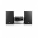 Microcadena Philips MCM2300/12 con USB, Radio FM y Reproductor CD, Negra