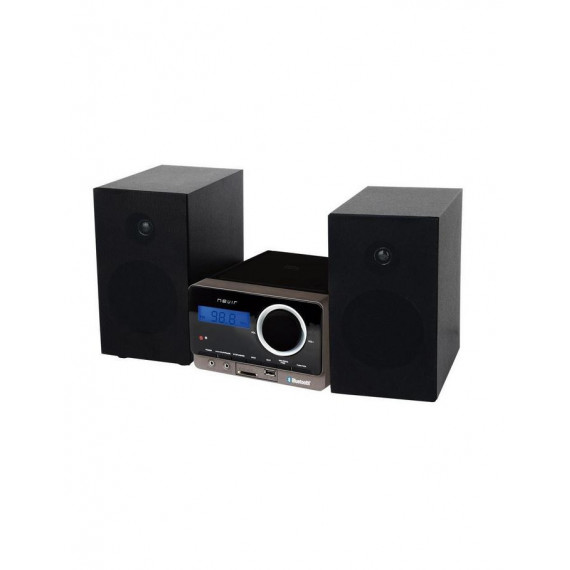 Microcadena Nevir NVR-716 Compacta 4W x 2 con Radio FM, CD, USB y Bluetooth Negro