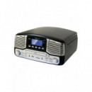 Tocadiscos de Tracción por Correa Nevir NVR-812 CD/SD/FM/REC/USB Negro