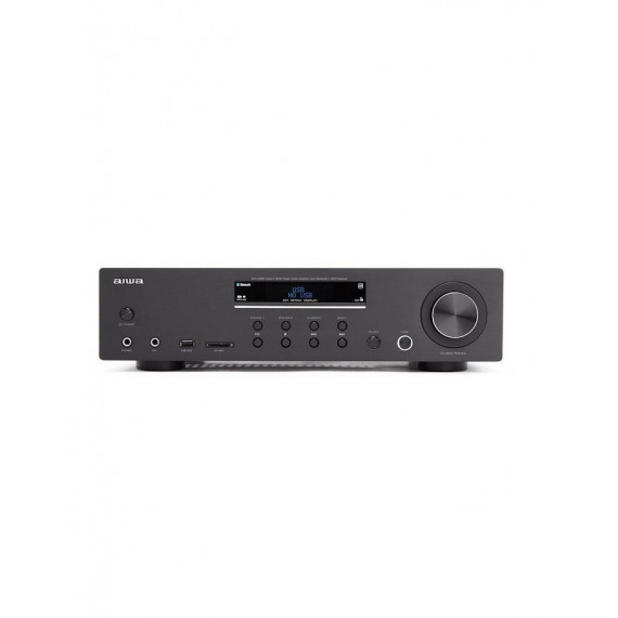 Amplificador Estéreo Aiwa AMU-120BTBK con Bluetooth, USB/SD y 120W RMS Negro
