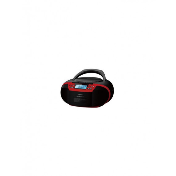 Radio Cassette Sunstech CXUM54BT con CD, Bluetooth y USB, Color Rojo