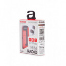 Radio Portátil Analógica Aiwa R-22 con Auriculares, Rojo