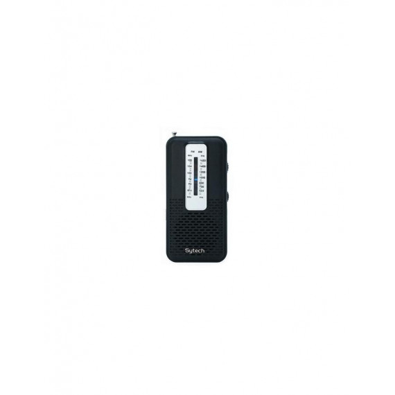 Radio de Bolsillo Sytech SY1674NG AM/FM con Entrada para Auriculares Negra