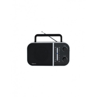 Radio Port&aacute;til Sytech SY1677NG AM/FM, Pilas y Red, Negro