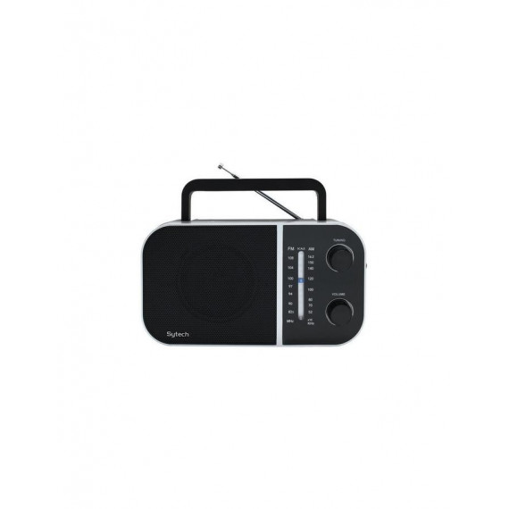 Radio Portátil Sytech SY1677NG AM/FM, Pilas y Red, Negro
