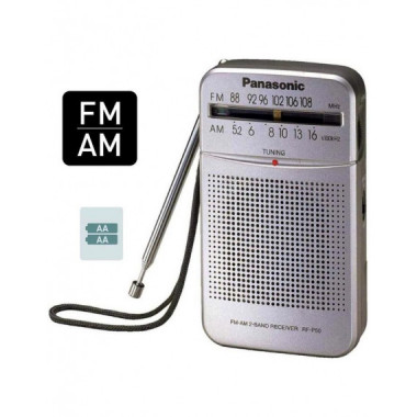 Radio de Bolsillo Panasonic RF-P50D, Anal&oacute;gica AM/FM, Pilas, Color Plata