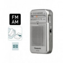 Radio de Bolsillo Panasonic RF-P50D, Analógica AM/FM, Pilas, Color Plata