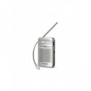 Radio de Bolsillo Panasonic RF-P50D, Analógica AM/FM, Pilas, Color Plata