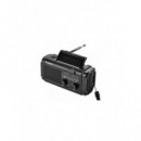 Radio Portátil Sunstech RPE25 AM/FM, Linterna Solar y Dinamo, Negro