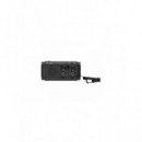 Radio Portátil Sunstech RPE25 AM/FM, Linterna Solar y Dinamo, Negro