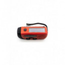 Radio Linterna Denver SCR-2005 de Emergencia AM/FM con USB, Batería Solar y Dinamo Roja