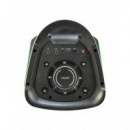 Altavoz Ibiza Phantom, Bafle 2x 6.5"/16cm 300W con Doble Efecto LED, Bluetooth, USB y MicroSD, Negro