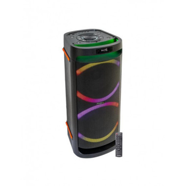 Altavoz Luminoso Port&aacute;til Ibiza LOUNGE28, 2x8"/20cm 600W, Bluetooth, Negro