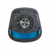 Altavoz Luminoso Portátil Ibiza LOUNGE28, 2x8"/20cm 600W, Bluetooth, Negro