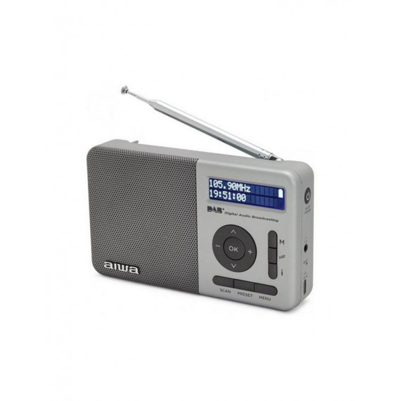 Radio de Bolsillo Aiwa RD-40 DAB+ FM 2W RMS Plata