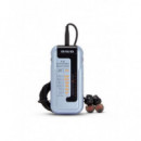 Radio Portátil Aiwa R-22 con Auriculares, Color Plata