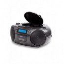 Radio CD Portátil Aiwa BBTC-550 FM/CD/MP3/USB/Bluetooth/Cassette Negro