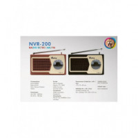 Radio Analógica Retro NEVIR NVR-200 Am/fm Negro/beige