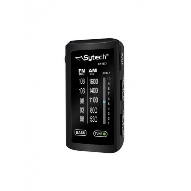 Radio de Bolsillo Sytech SY1673 AM/FM Vertical Negra